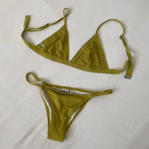 Green Rhythm Triangle Bikini
